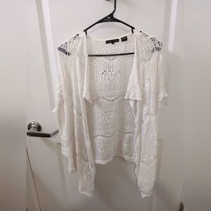 White Cotton Cardigan